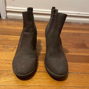 Brown Baretraps Posture Booties with Small Heel